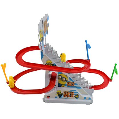 Ducks Climb Stairs Toy Roller Coaster, Electric Duck Chasing Race Track Set, Fun Duck Stair Climbing Toy with Flashing Lights Music and 3 Ducks, Small Ducks Climbing Toys - Discount Karo