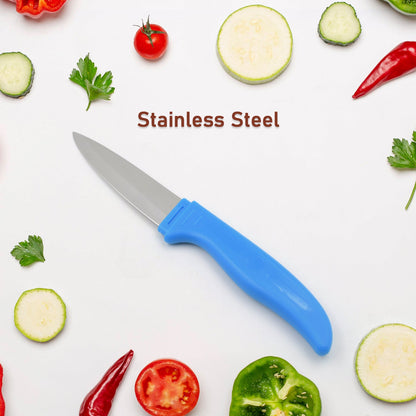 Stainless Steel Knife For Kitchen Use, Knife Set, Knife & Non-Slip Handle With Blade Cover Knife, Fruit, Vegetable,Knife Set (1 Pc) - Discount Karo