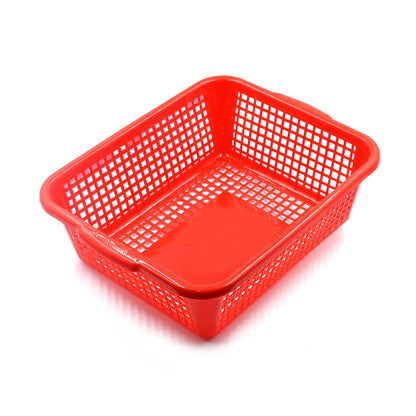 Multipurpose Drain Basket Shelves Fruit and Vegetable Washing Basket Rectangular Plastic Kitchen Sink Water Filter Basket (1Pc) - Discount Karo