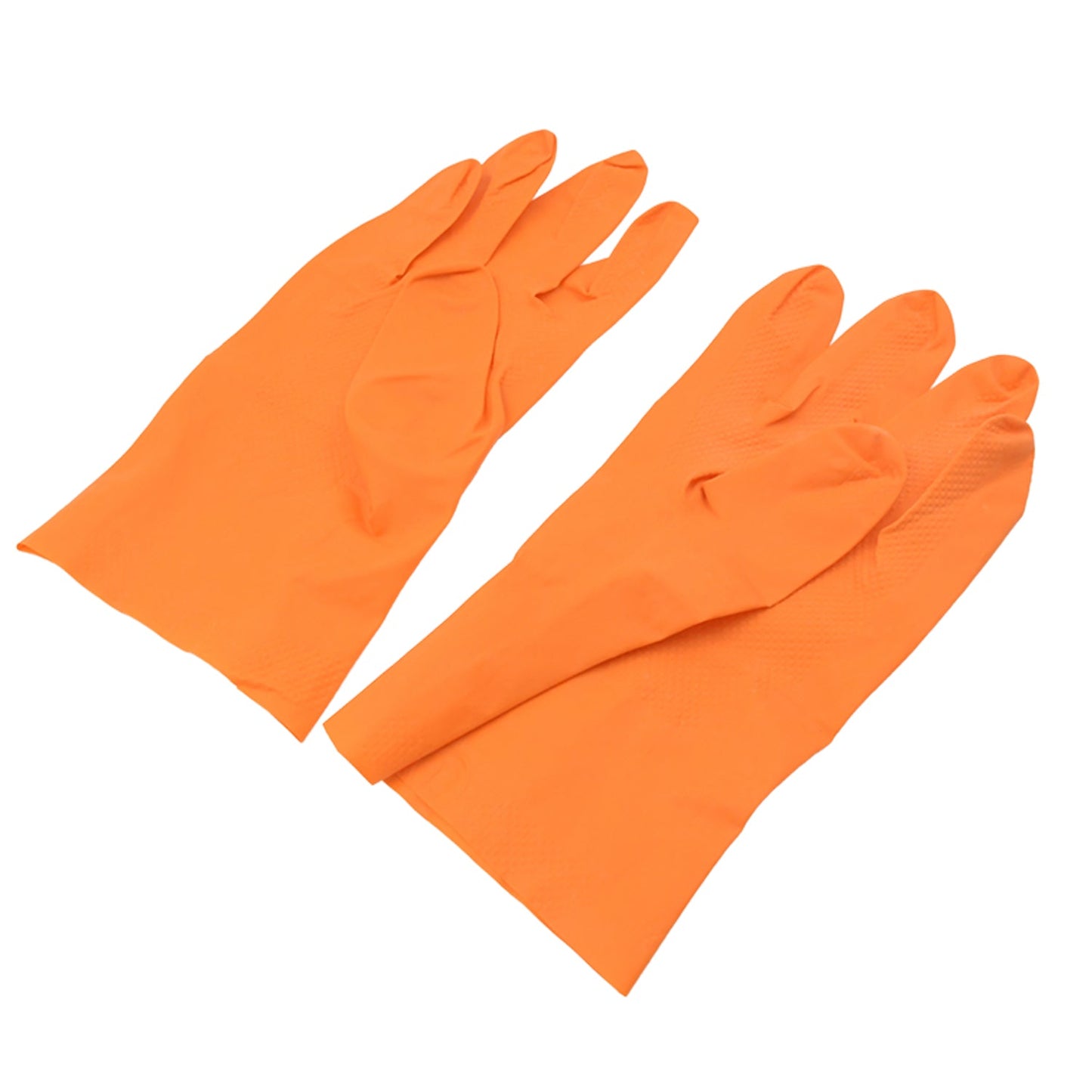 Multipurpose Rubber Reusable Cleaning Gloves, Reusable Rubber Hand Gloves I Latex Safety Gloves I for Washing I Cleaning Kitchen I Gardening I Sanitation I Wet and Dry Use Orange Gloves (1 Pair 40 Gm) - Discount Karo