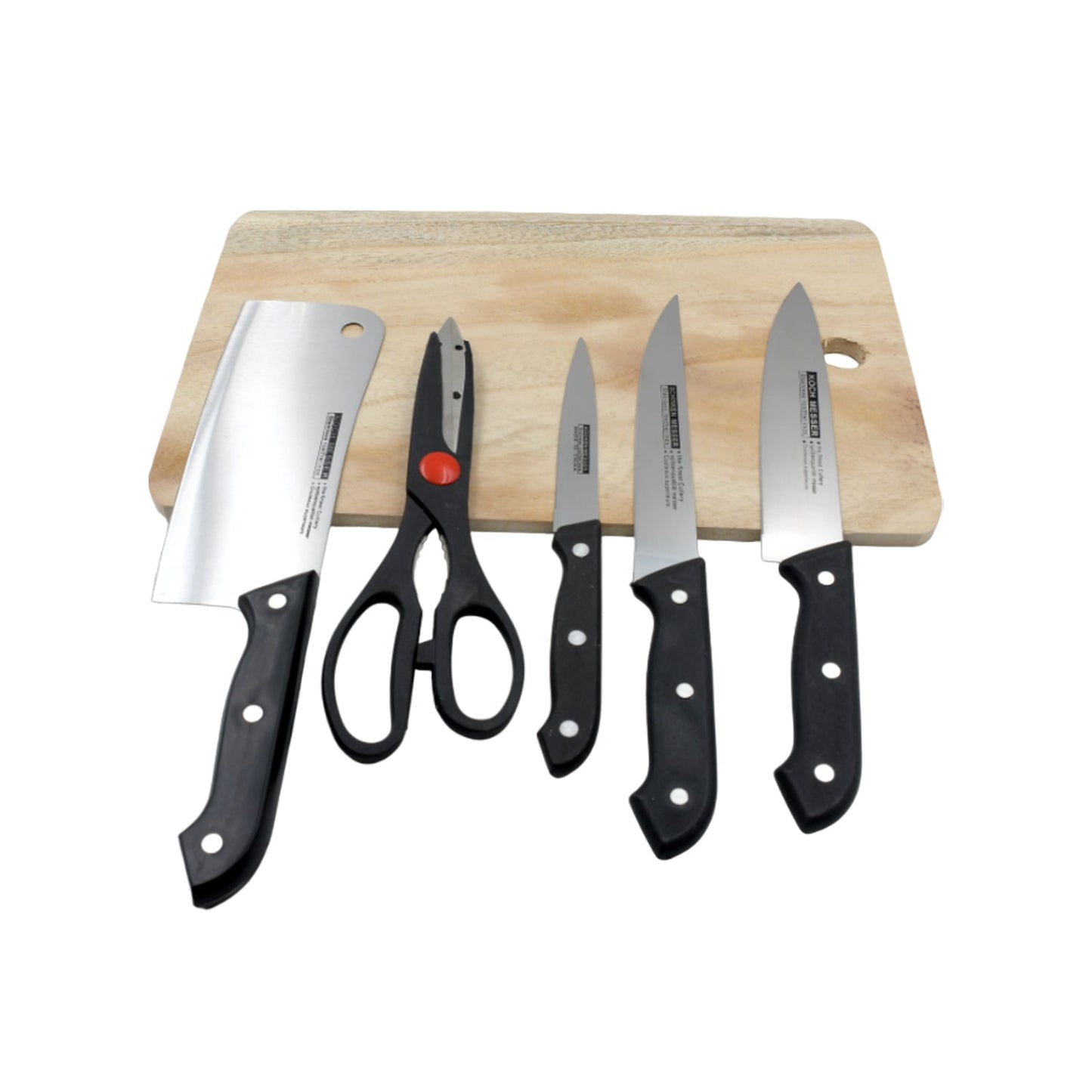 Stainless Steel 6 Piece Kitchen Knife Knives Set For Home Restaurant - Discount Karo