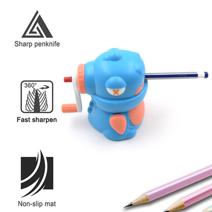 Sharpener for Pencil with Removable Tray Hardiness Steel Cutter, Kids Teddy Shaped Pencil Sharpener Machine, Birthday Return Gift Stationary Gifts - Discount Karo