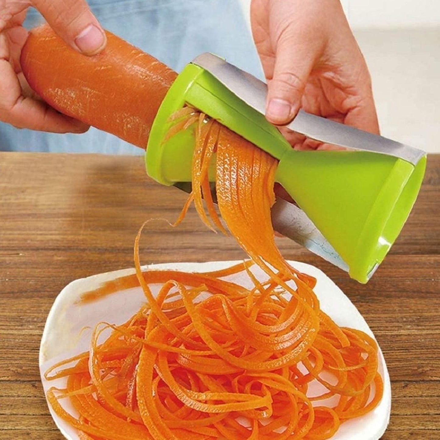 Portable Spiralizer Vegetable Slicer Handheld Spiralizer Peeler Stainless Steel Spiral Slicer For Salad Vegetables Fruit Slicer - Discount Karo