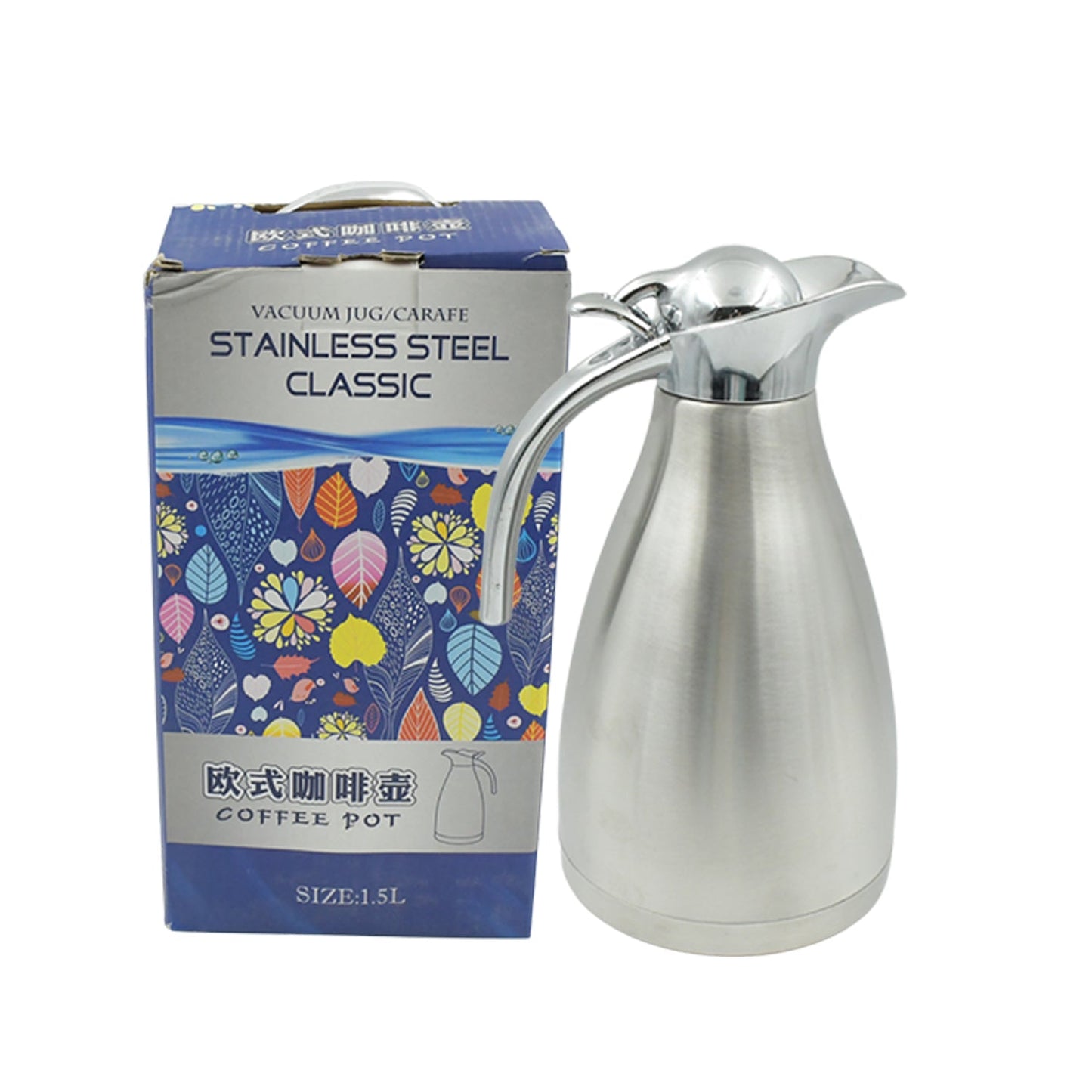 Vacuum Insulated Kettle Jug (Stainless Steel): 1.5L, 2L, 2.5L Sizes - Discount Karo