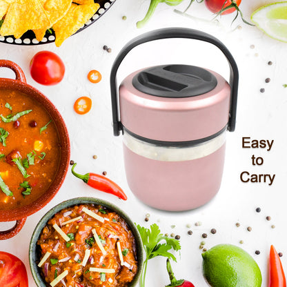 Leak-Proof Thermos Flask: Keeps Food Hot & Fresh (Stainless Steel, Multi-Color) - Discount Karo