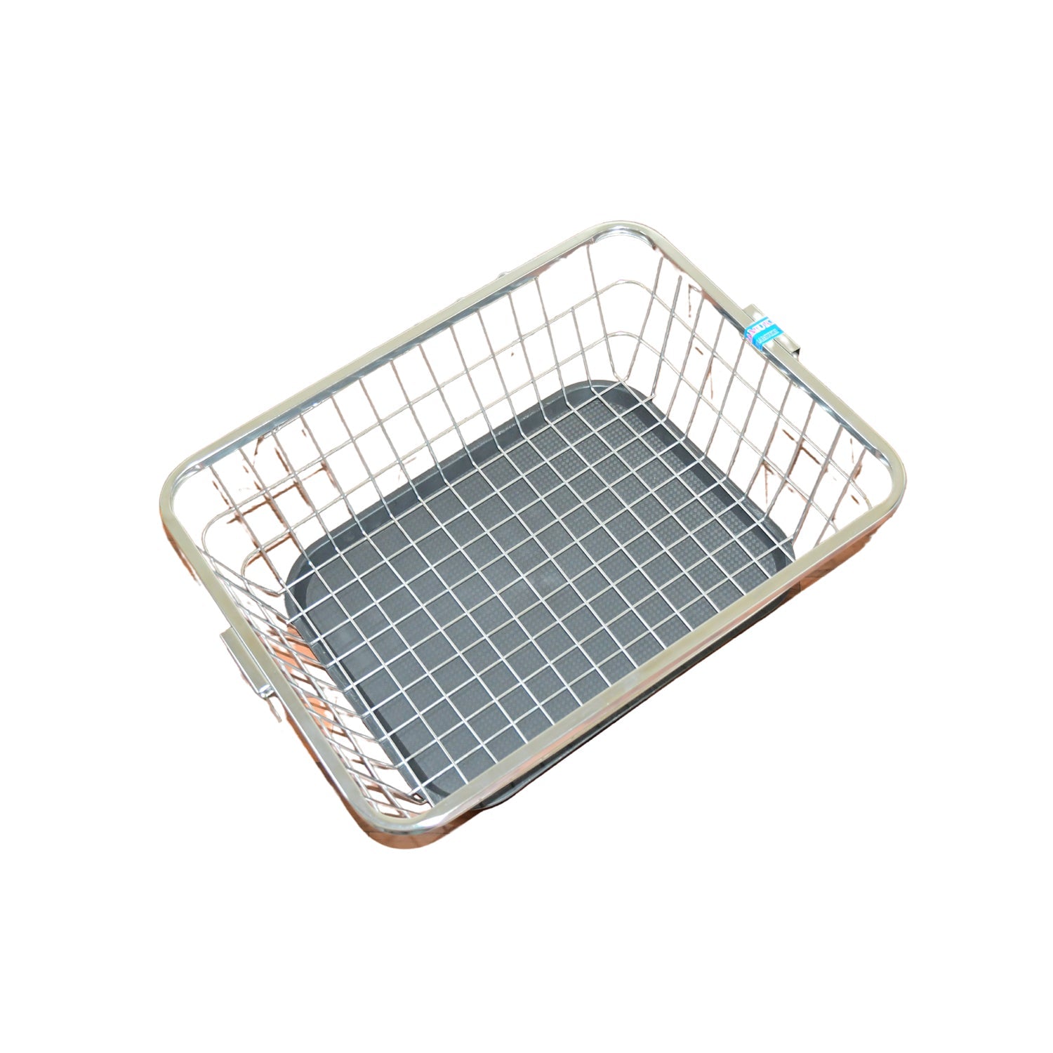 Dish Drainer Rack  With Drip Tray Stainless Steel Dish Drainer Rack with Drip Tray, Utensil Drying Stand for Kitchen Plate Rack Bartan Basket for Kitchen Utensils/Dish Drying Rack with Drainer/Bartan Basket/Plate Stand ( 57 x 45 x 19 cm) - Discount Karo