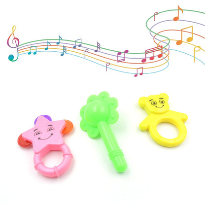 New Born Babies with AttrDraftColors and Khanjari Rattle, Musical Gallery Khanjari Musical Instrument Toy Baby Play Toy Fun Return Gift for Kids Birthday (3 Pc Set) - Discount Karo