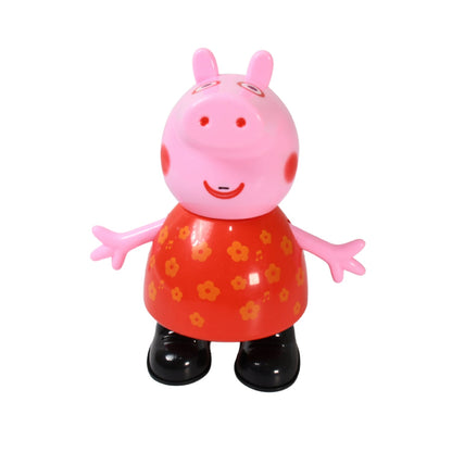 Pig Children Play toy, Pretend Play Toy Fun Gift for Kids, Movable Hands, Legs Pig Pretend Play Toy Set for Kids Children with Soft Rubber Material (1 Pc / Battery Not included) - Discount Karo