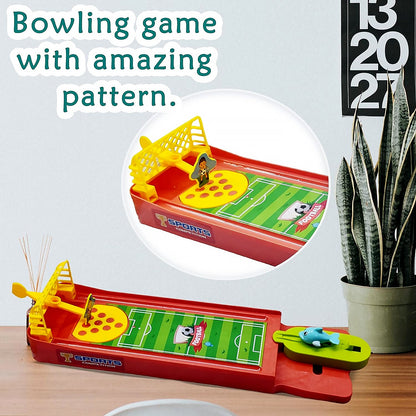 Mini Table Top Finger Football Game for Kids-Desktop Game for Kids & Adults, Fun Indoor Finger Bowling Game for Boys & Girls, Family Board Game - Discount Karo