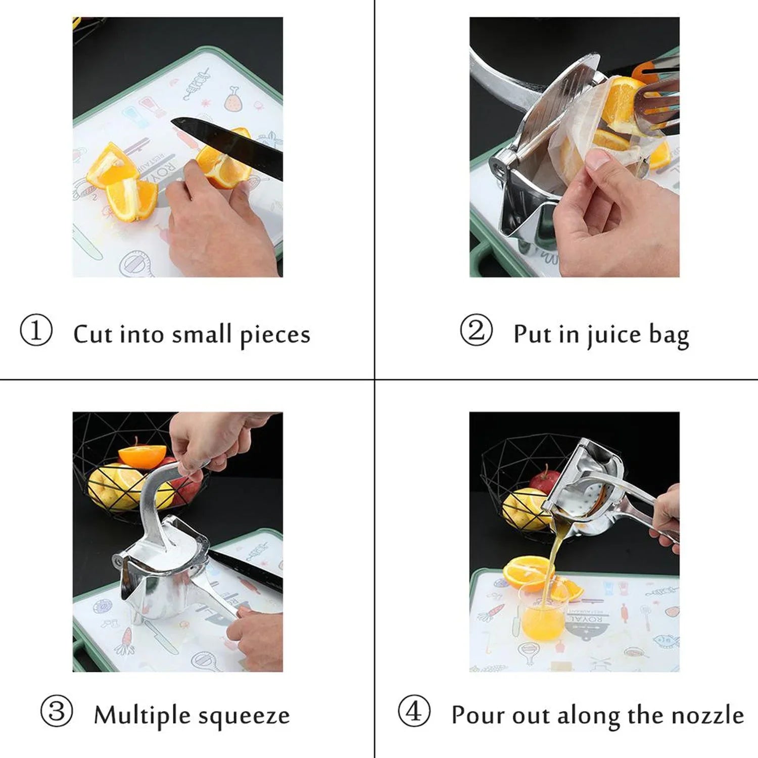 MANUAL ALUMINIUM METAL FRUIT PRESS JUICER - Discount Karo