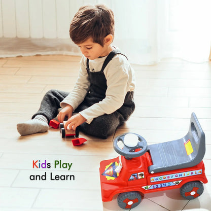 Baby Ride on Push Car for Kids | Kids Baby Big Car Ride on Toy with Backrest Musical Horn For Children Kids Toy Ride-on, Truck, Etc Suitable for Kids Boys / Girls  | Ride on Baby Car for Kids to Drive Boys, Girls - Discount Karo