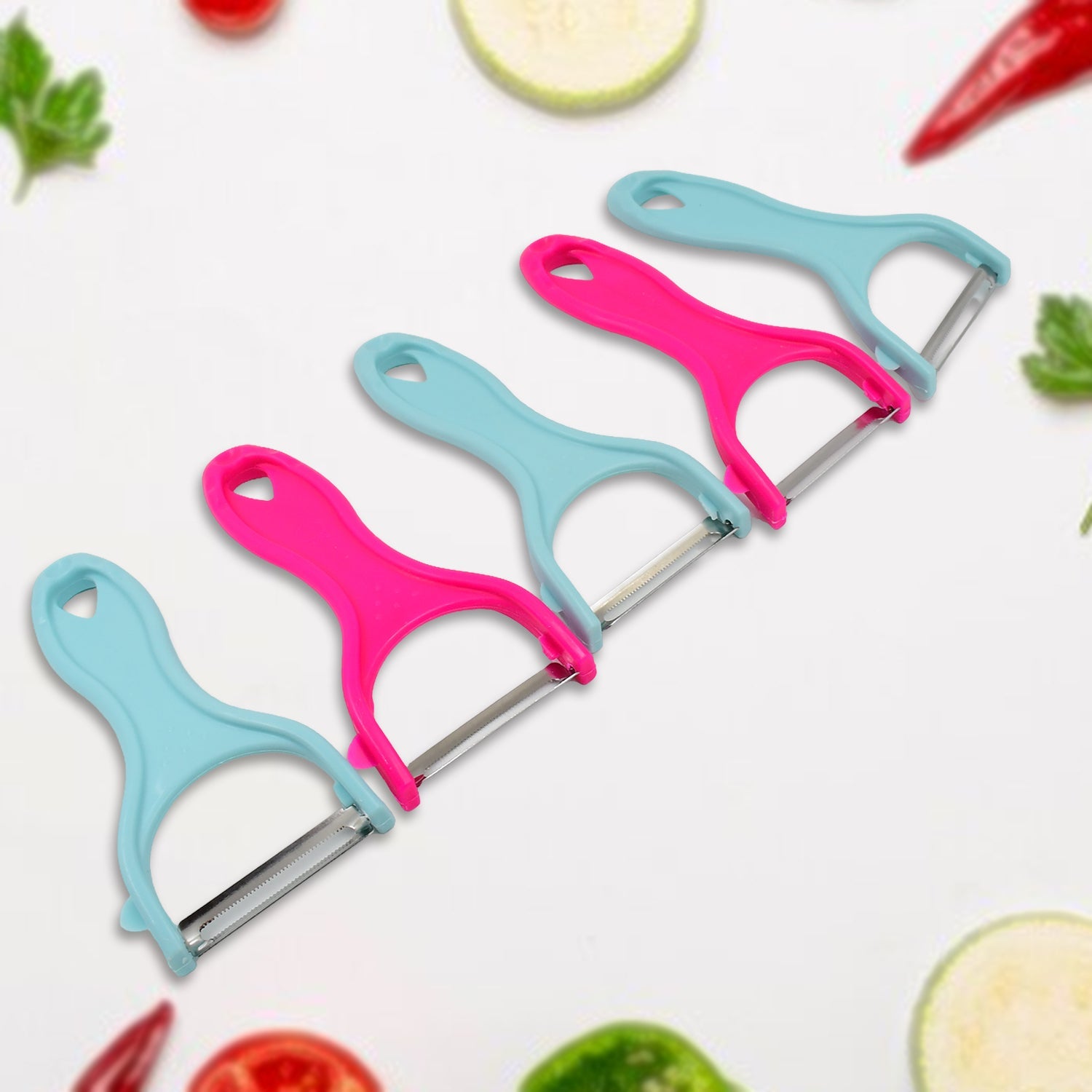 Stainless Steel Kitchen Scissors & Multipurpose Peeler (2 Pc Set / Mix Design Scissor & Peeler) - Discount Karo