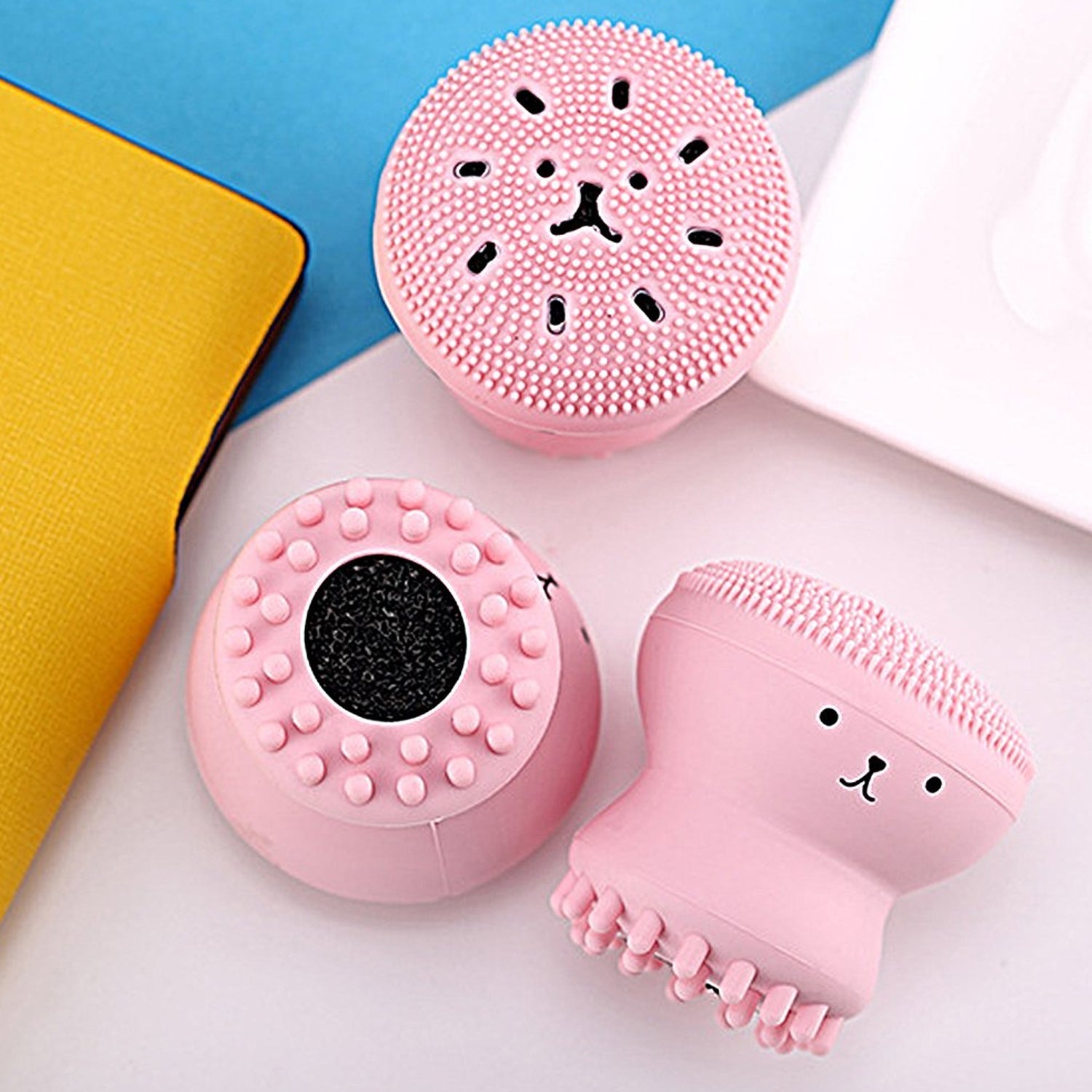 Facial Cleansing Brushes, Cute Octopus Shape Silicone Face Scrubber Massager Skincare Tool (1PC) - Discount Karo