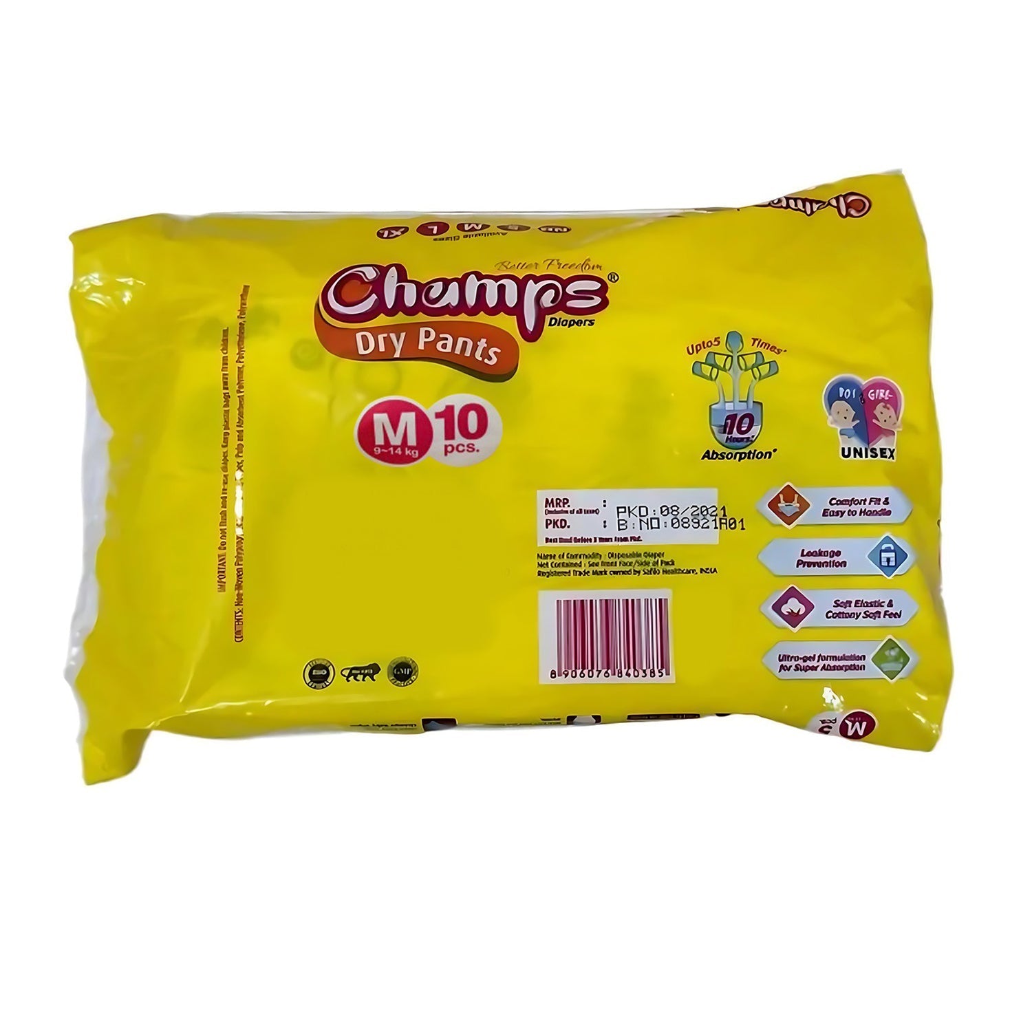 Travel Must-Have: Champs Medium Diaper Pants (10 Pcs) - Leakproof - Discount Karo