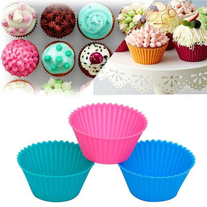 Silicone cupcake Shaped Baking Mold Fondant Cake Tool Chocolate Candy Cookies Pastry Soap Moulds (6 pc) - Discount Karo