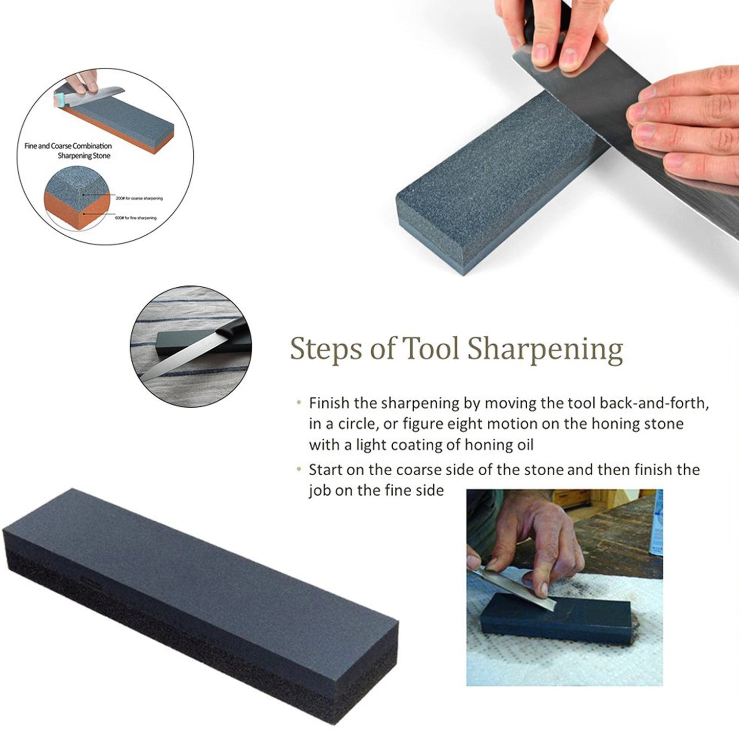 Knife Sharpening Stone, High Density Thicken Whetstone Set Robust Safe to Use for Scissors for Axe (MOQ :- 9 Pc) - Discount Karo