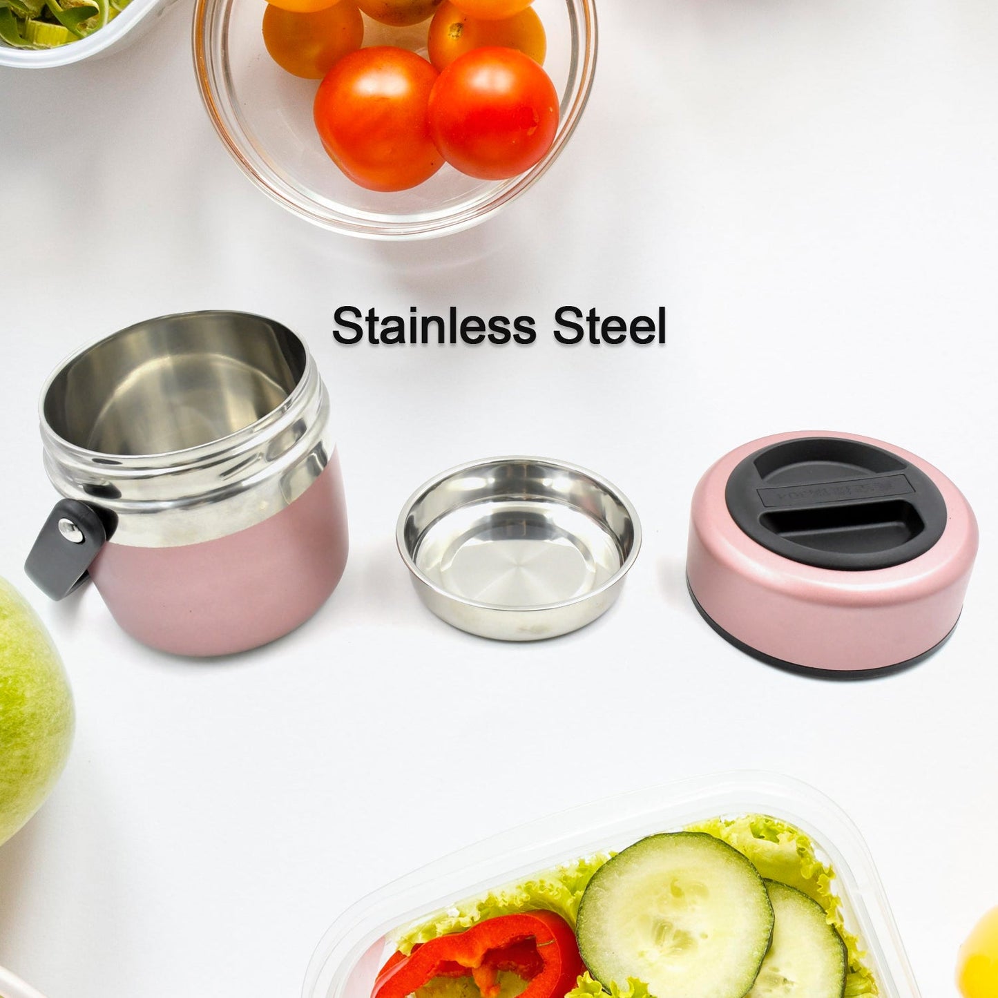 Leak-Proof Thermos Flask: Keeps Food Hot & Fresh (Stainless Steel, Multi-Color) - Discount Karo