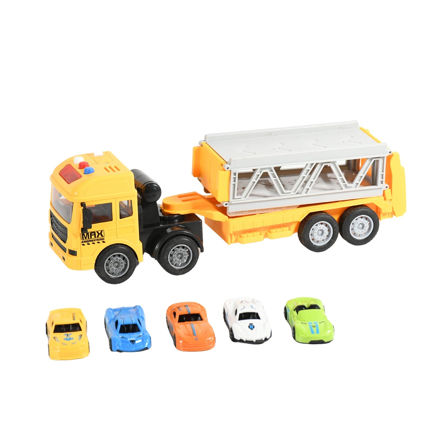 Realistic Long-Haul Toy Vehicle Transport Playset with Lights and Sound - Discount Karo