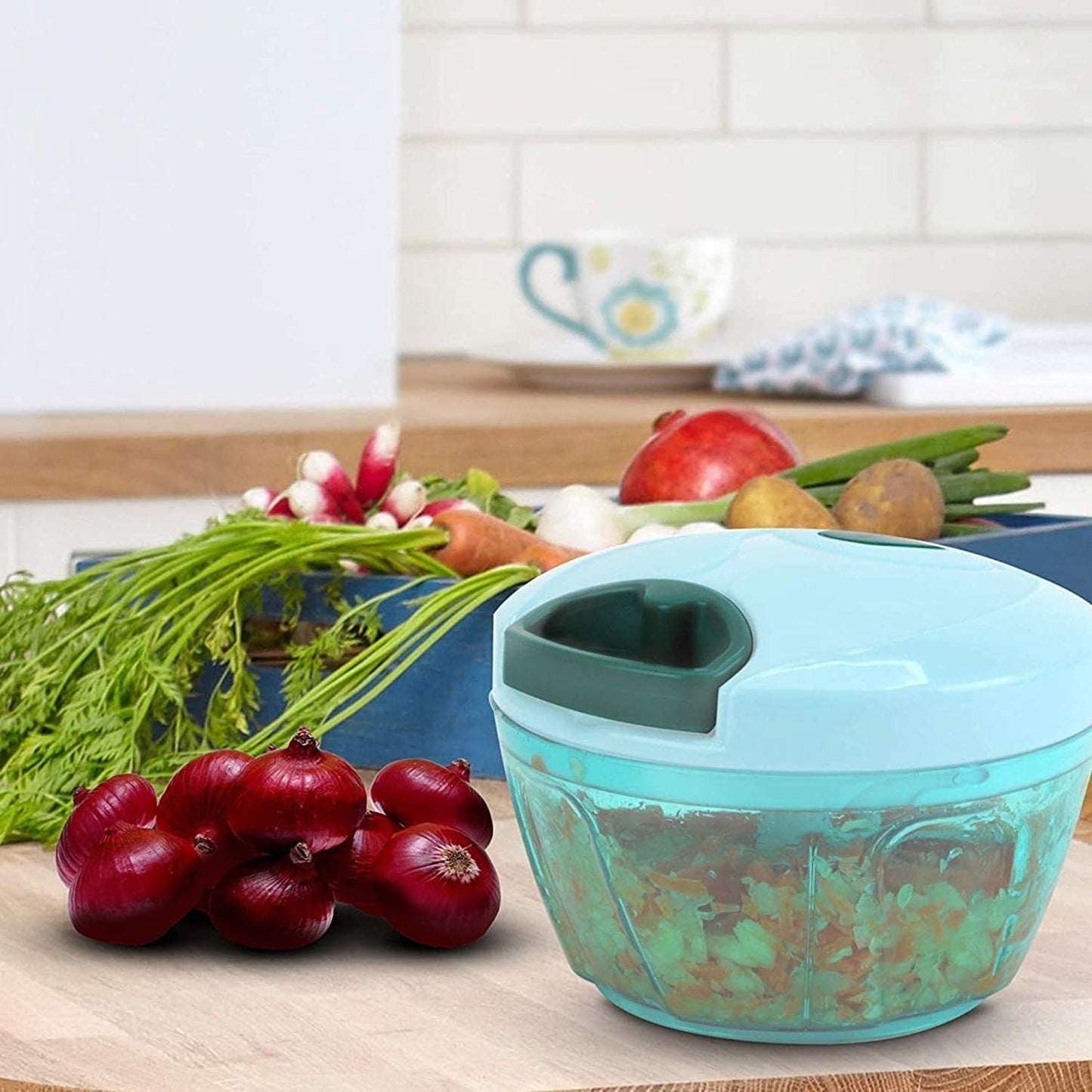 Effortless Chopping: Manual Food Chopper (Compact & Powerful) - Discount Karo