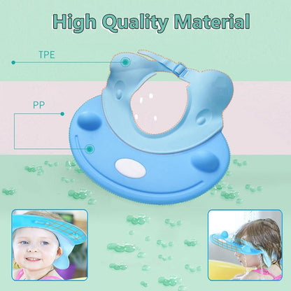 Silicone Baby Shower Cap Bathing Baby Wash Hair Eye Ear Protector Hat for New Born Infants babies Baby Bath Cap Shower Protection For Eyes And Ear. - Discount Karo