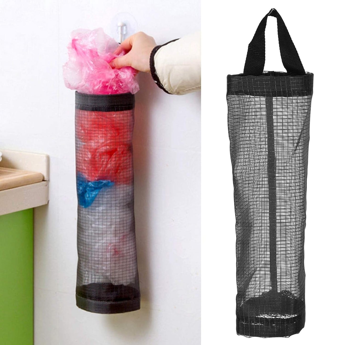 Hanging Waste Bag Holder, Garbage Bag Storage Bag, Widening Handle Hanging Sturdy for Store Garbage Bags Home Store Debris Kitchen, Bedroom Large Capacity for Restaurant (1 Pc) - Discount Karo