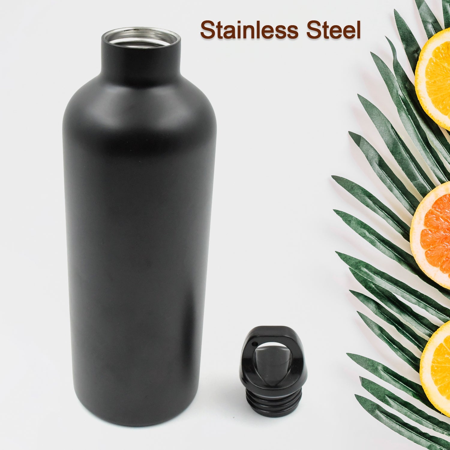 Vacuum Stainless Steel Water Bottle With Carry Handle, Fridge Water Bottle, Leak Proof, Rust Proof, Cold & Hot | Leak Proof | Office Bottle | Gym | Home | Kitchen | Hiking | Trekking | Travel Bottle (Approx 750 ML ) - Discount Karo