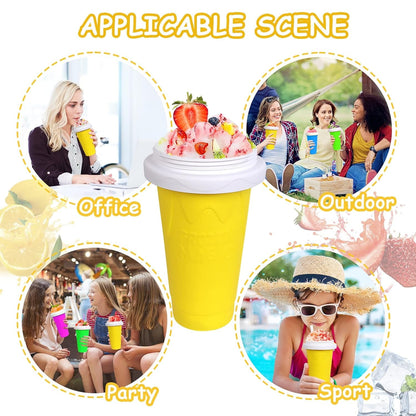 Smoothies Maker Cup, Magic Quick Frozen Smoothies Cup Cooling Cup Double Layer Squeeze Cup Slushy Maker (1 Pc) - Discount Karo