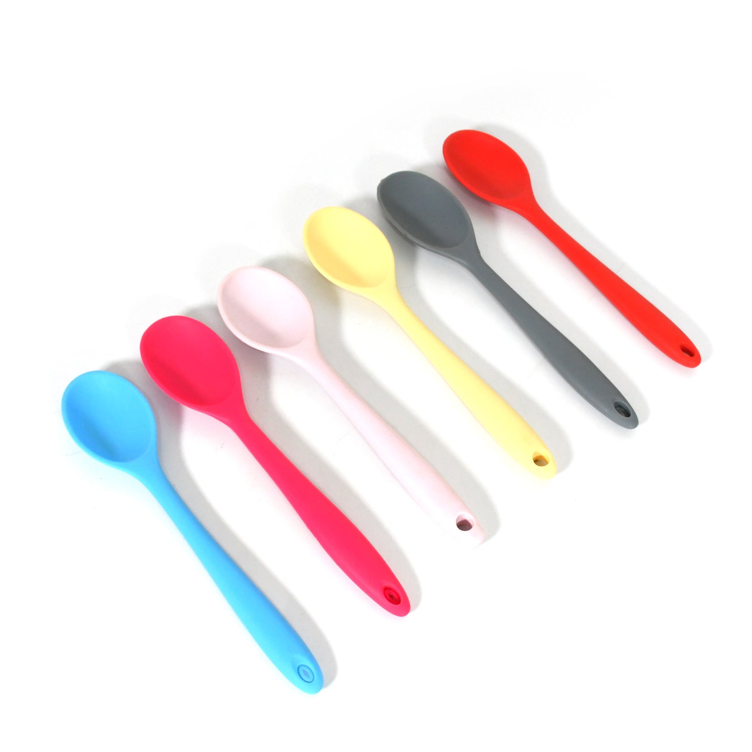 Multipurpose Silicone Spoon, Silicone Basting Spoon Non-Stick Kitchen Utensils Household Gadgets Heat-Resistant Non Stick Spoons Kitchen Cookware Items For Cooking and Baking (6 Pcs Set) - Discount Karo