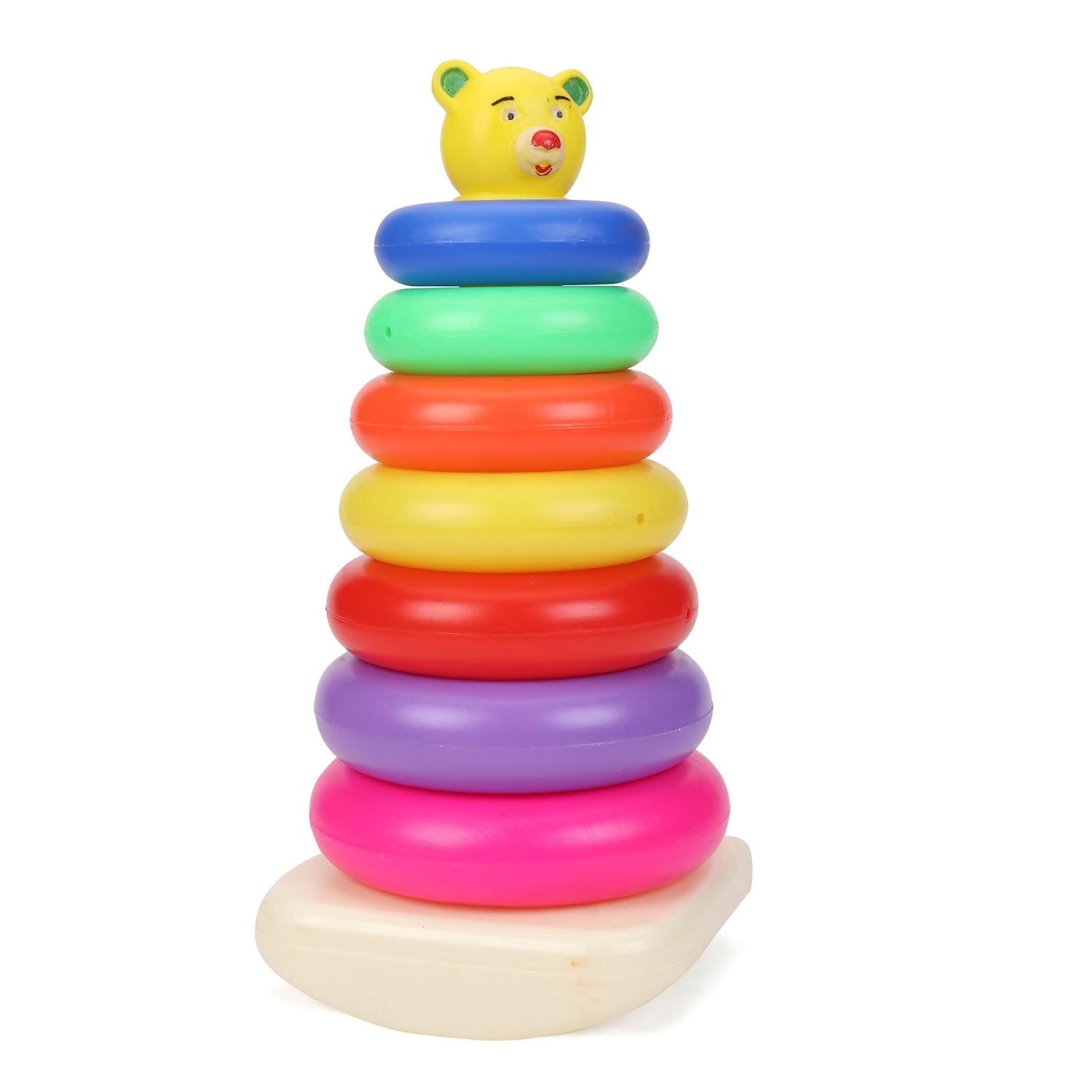 Plastic Baby Kids Teddy Stacking Ring Jumbo Stack Up Educational Toy 7pc - Discount Karo