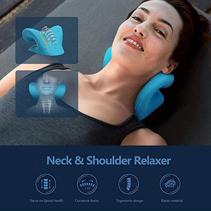 Neck Relaxer | Cervical Pillow for Neck & Shoulder Pain | Chiropractic Acupressure Manual Massage | Medical Grade Material | Recommended by Orthopaedics - Discount Karo