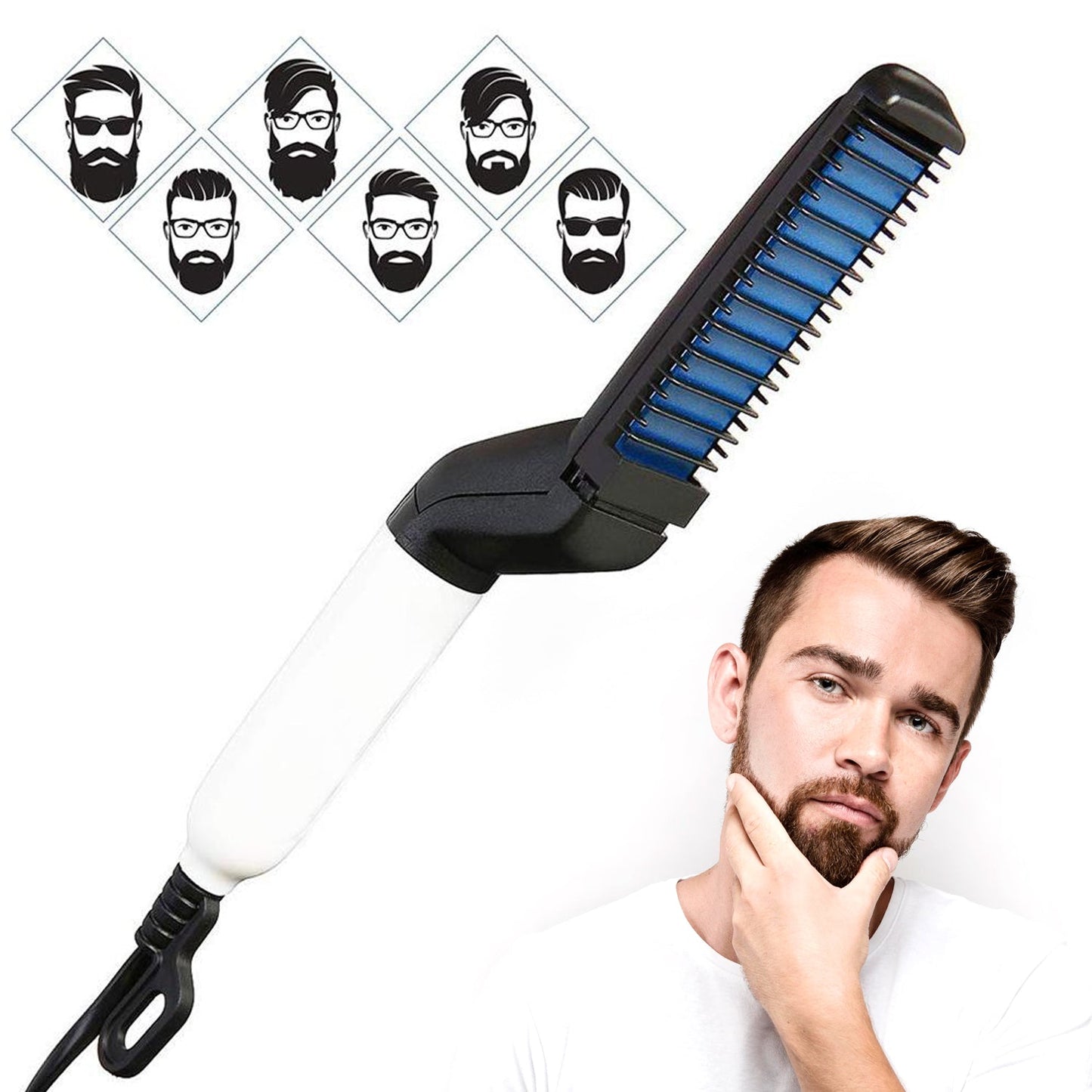 Men's Beard and Hair Curling Straightener (Modelling Comb) - Discount Karo