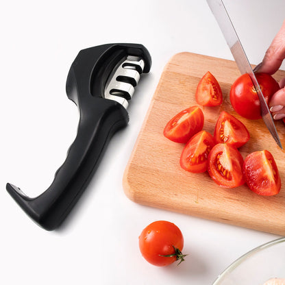 Manual Knife Sharpener 3 Stage Sharpening Tool for Ceramic Knife and Steel Knives - Discount Karo