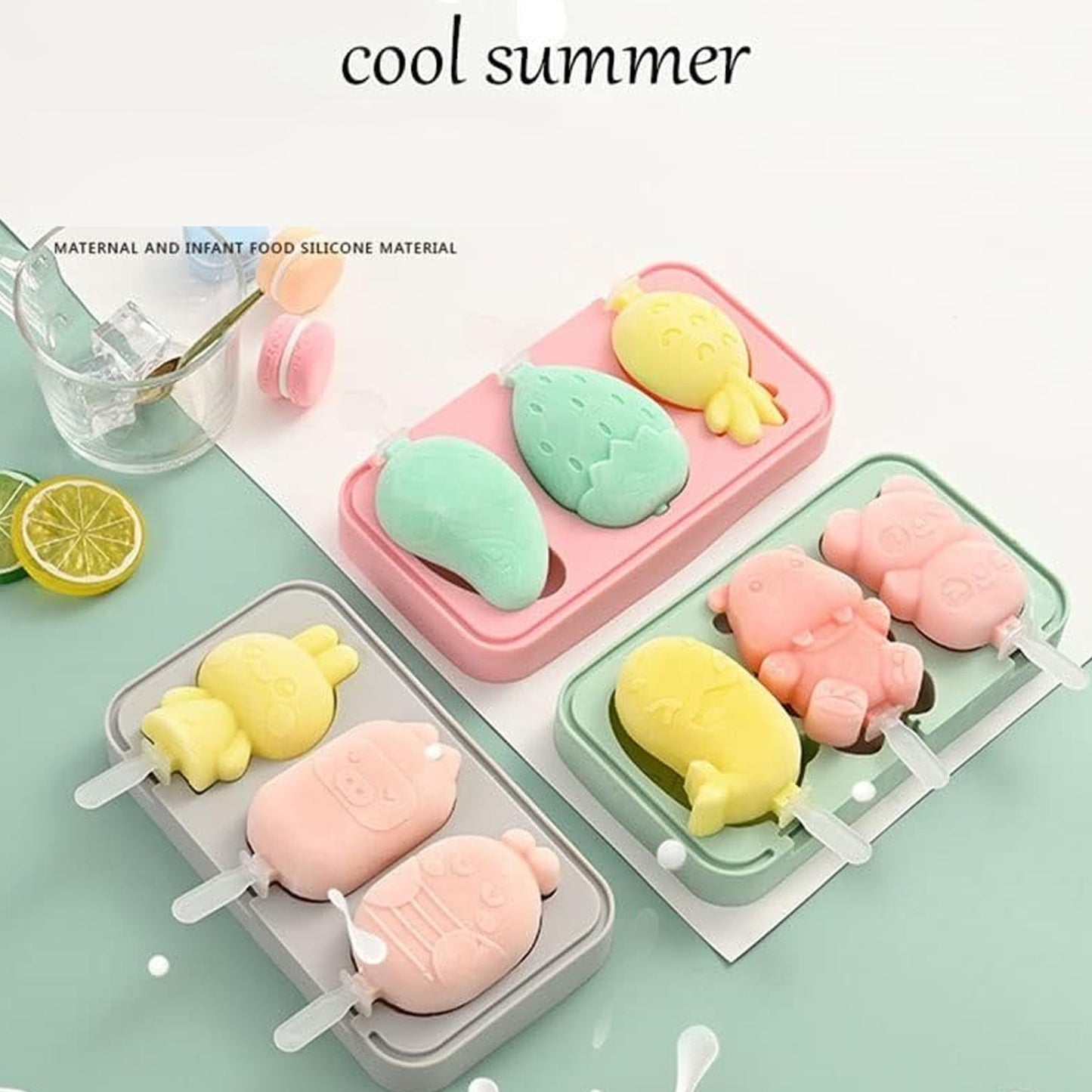 Silicone Popsicle Molds, Reusable Ice Cream Molds With Sticks And Lids. A Must-Have Popsicle Mold For Summer. - Discount Karo