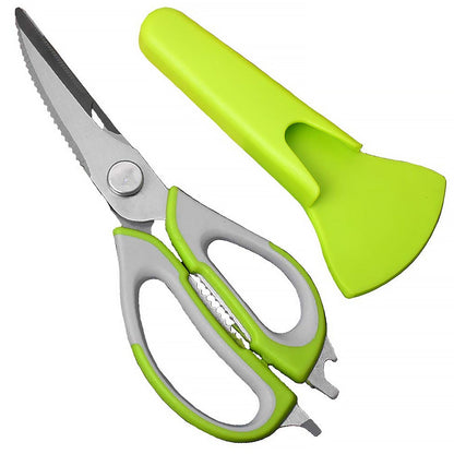 Multi-Purpose Kitchen Shears with Magnetic Holder, Stainless Steel, Red Multifunction Heavy Duty and Kitchen Scissors - Discount Karo