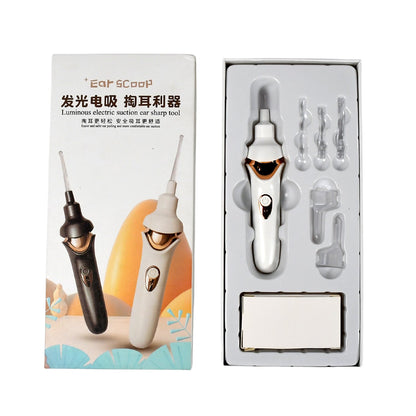 7707 EAR SUCTION DEVICE, PORTABLE COMFORTABLE EFFICIENT AUTOMATIC ELECTRIC VACUUM SOFT EAR PICK EAR CLEANER EASY EARWAX REMOVER SOFT PREVENT EAR-PICK CLEAN TOOLS SET FOR ADULTS KIDS 