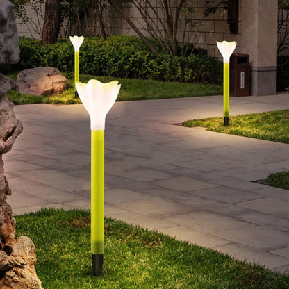 Street Light Solar Flowers Lights Road Light Flower Landscape Light Decorative Yard Lights Solar Lights Garden Stake Flower Lights Solar Landscape Light in Outdoor Spotlight (2 Pc ) - Discount Karo