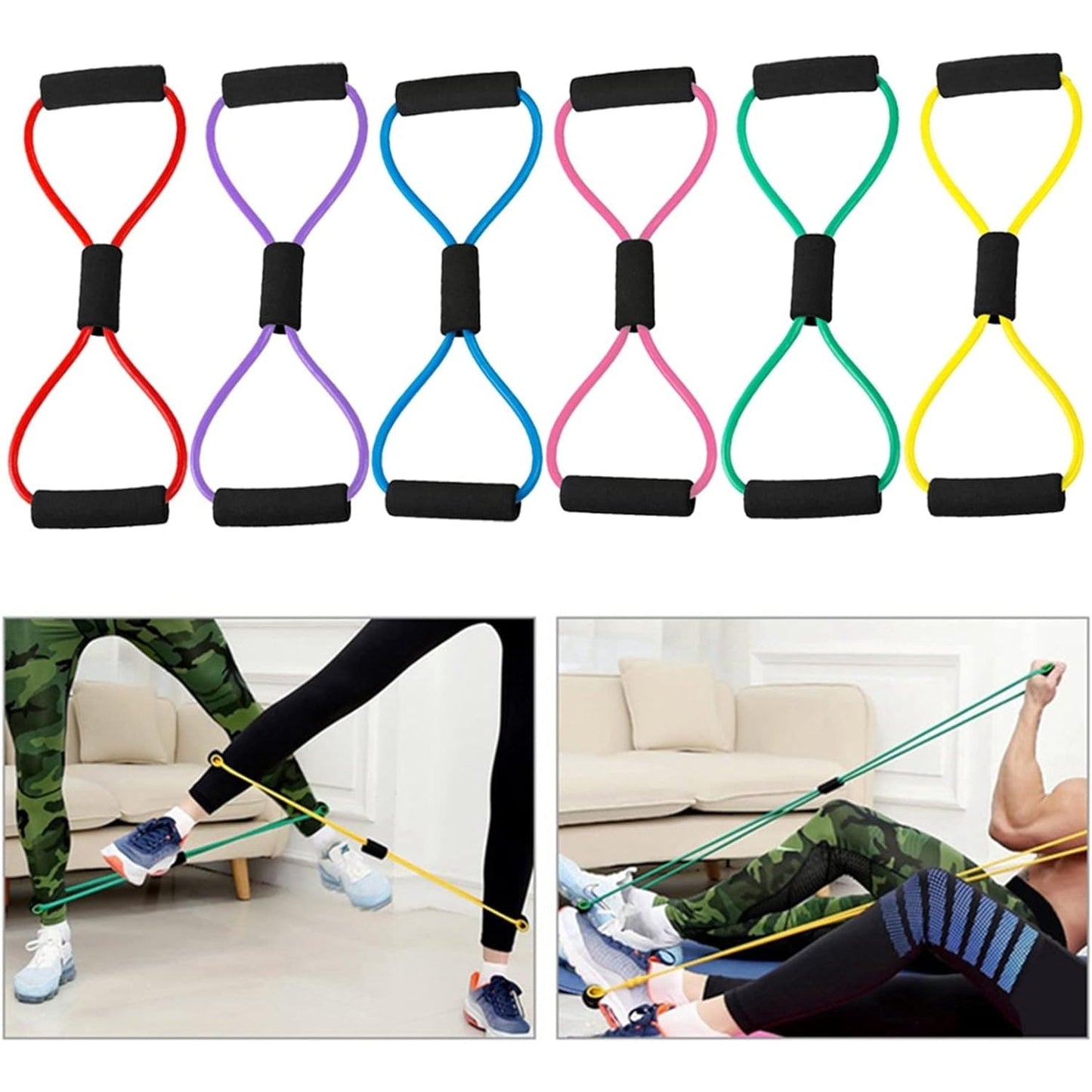 Sport Resistance Loop Band (1 Pc): Exercise, Yoga, Fitness, Mix Color - Discount Karo