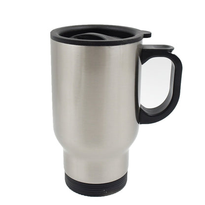 Stainless Steel Vacuum Glass Insulated Glass Coffee Cups Double Walled Travel Mug, Car Coffee Mug (With Lid & Handle / 1 pc) - Discount Karo