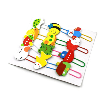 Multifunction Cartoon Paper Clips, Durable & Rustproof, Colored Paper Clips for Paperwork, DIY Work, classify Documents, Bookmark, Snacks Bag Clips, Suitable for Home, School, Office (12 Pcs Set) - Discount Karo