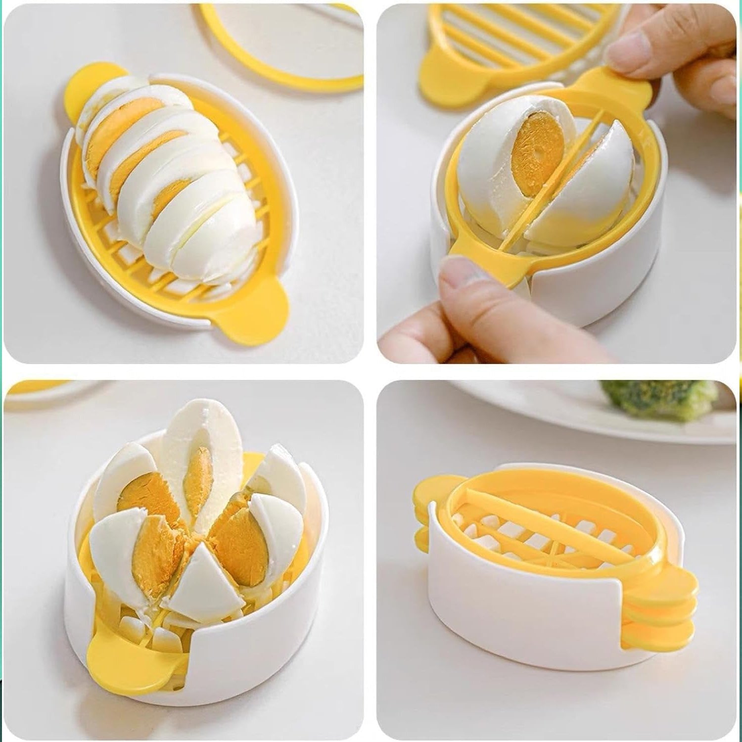 Egg Slicer, 3 in 1 Boiled Egg Slicer, Egg Slicer, Preserved Egg Slicer, Home Restaurant Kitchen Tool (1 Pc) - Discount Karo