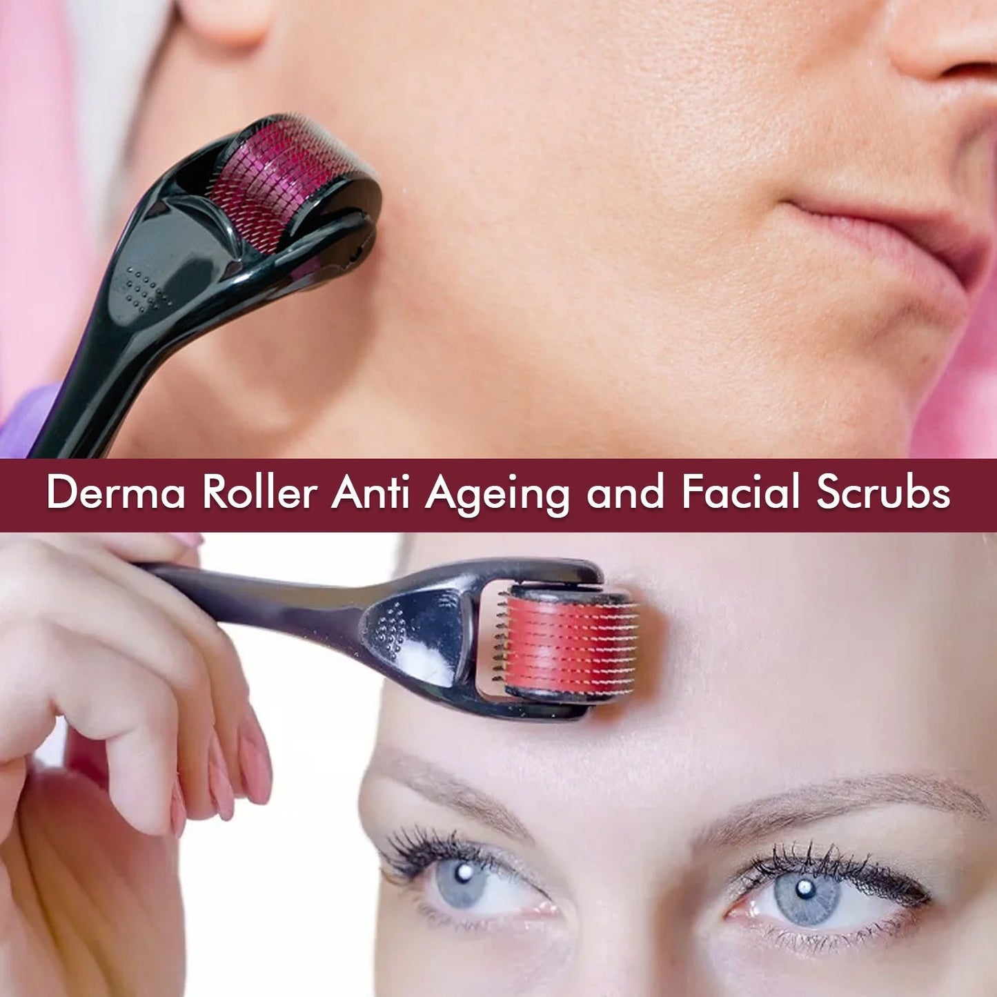 Derma Roller Anti Ageing and Facial Scrubs & Polishes Scar Removal Hair Regrowth (2 MM) - Discount Karo