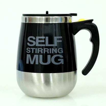 Self Stirring Mug With Lid used in all kinds of household and official places for serving drinks, coffee, any types of beverages etc. (1 Pc / 400 ML) - Discount Karo