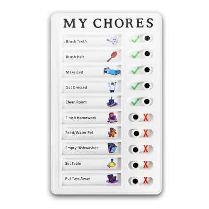 4448 Portable My Chores Home Note Board Management Planning Memo Boards Reminding Time. 