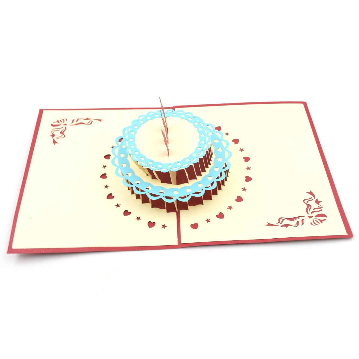 Unique 3D Pop-Up Wishing Card (Birthday, Wedding, Christmas): 1 Pc - Discount Karo