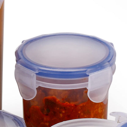 Plastic Liquid Round Airtight Food Storage Container with Leak Proof Locking Lid - Discount Karo