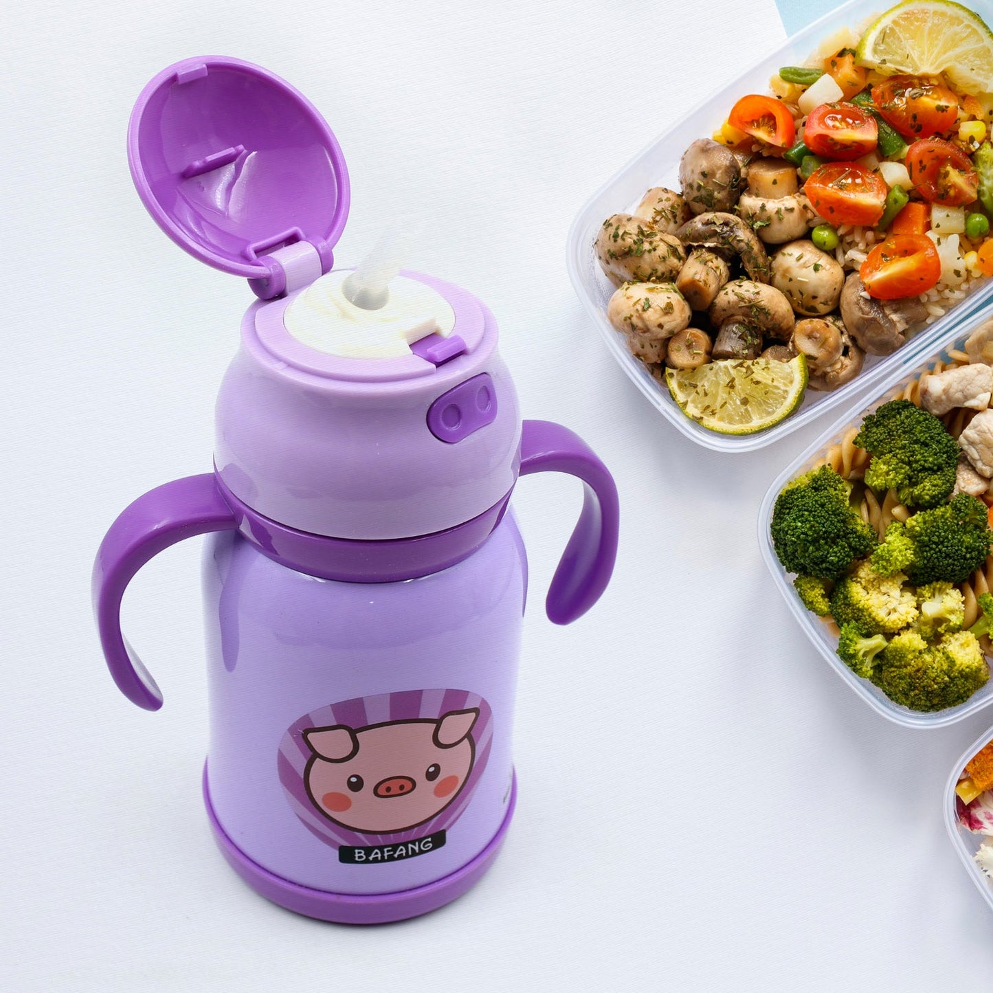 PLASTIC INSULATED STAINLESS STEEL KID'S SIPPER BOTTLE (350 Ml) - Discount Karo