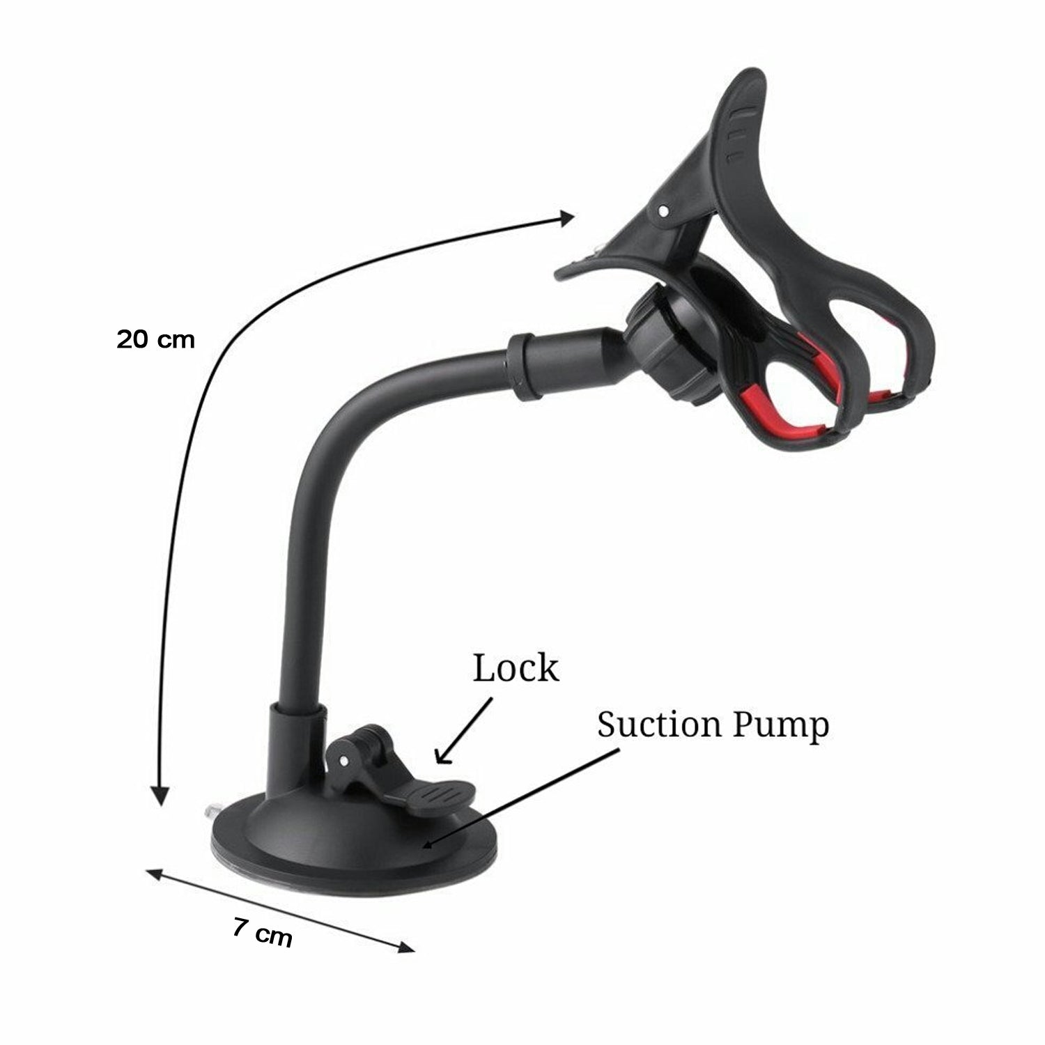 0282B Flexible Mobile Stand Multi Angle Adjustment with 360 Degree Adjustment For Car & Home Use Mobile Stand 