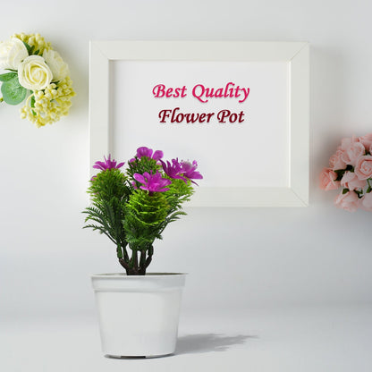 Flower Pot Artificial Decoration Plant | Natural Look & Plastic Material For Home , Hotels , Office & Multiuse Pot