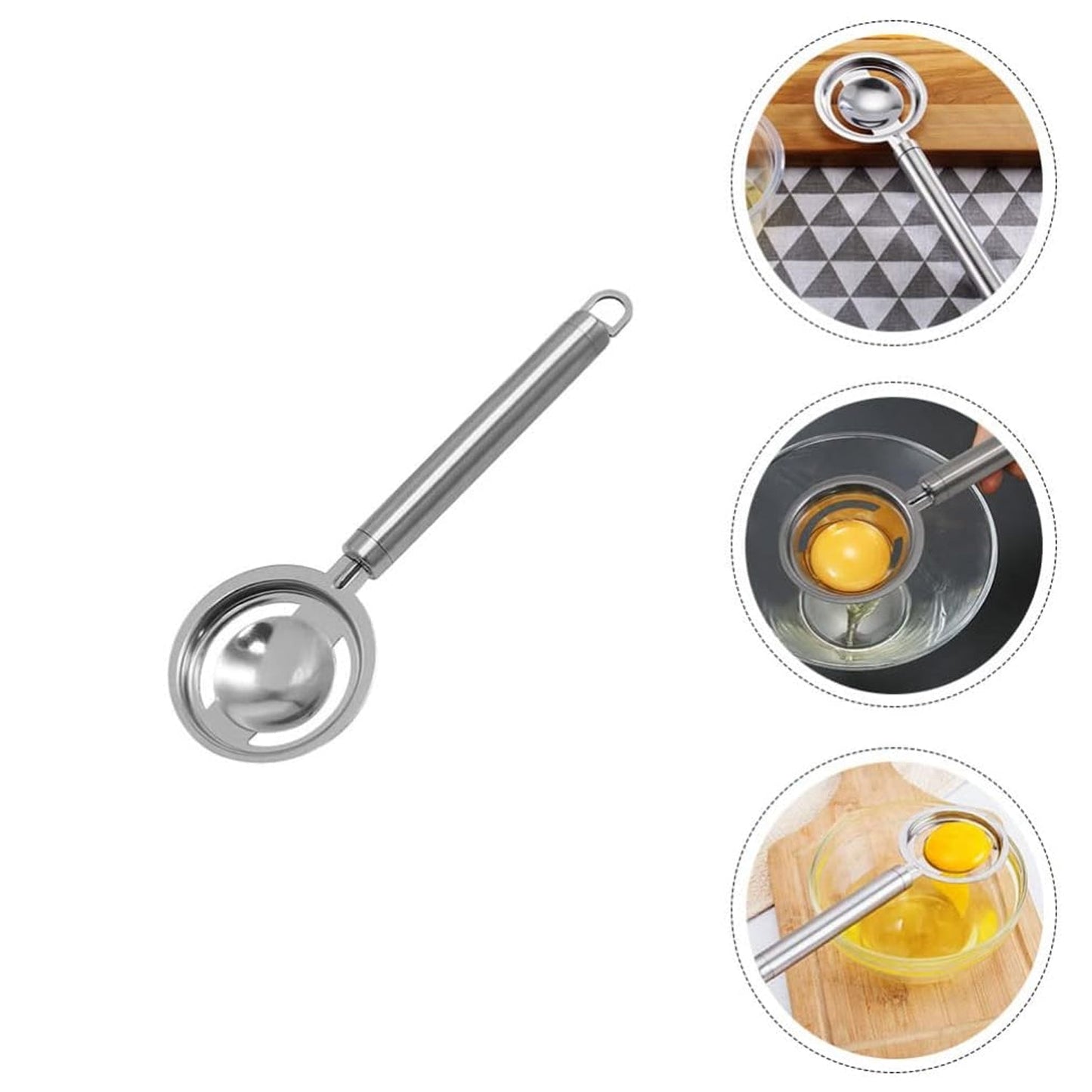 kitchen tools Egg Yolk White Separator Stainless Steel Egg White Separator Tools Eggs Yolk Filter Gadgets Kitchen Gadgets Separating Funnel Spoon Egg Divider Tools - Discount Karo