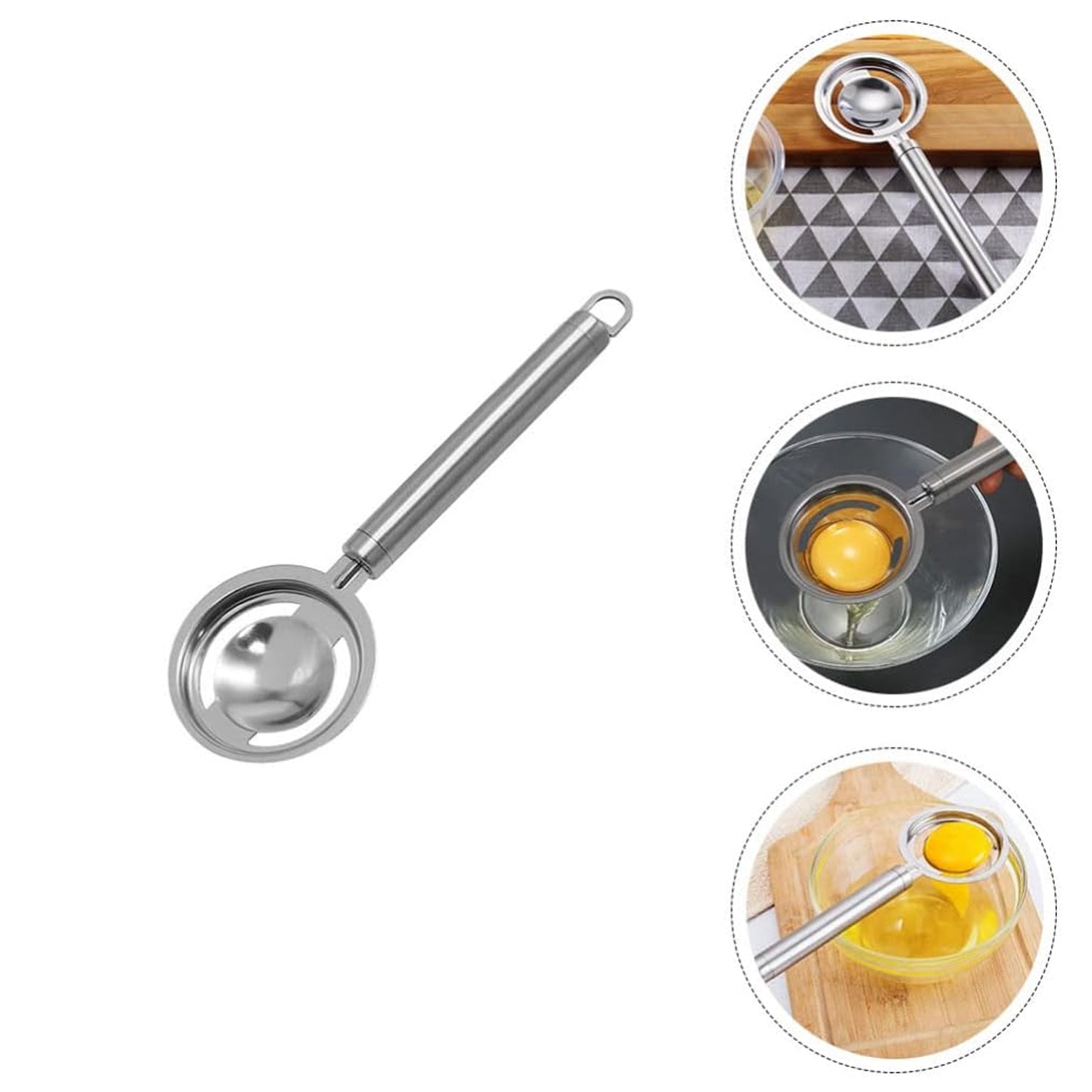 kitchen tools Egg Yolk White Separator Stainless Steel Egg White Separator Tools Eggs Yolk Filter Gadgets Kitchen Gadgets Separating Funnel Spoon Egg Divider Tools - Discount Karo